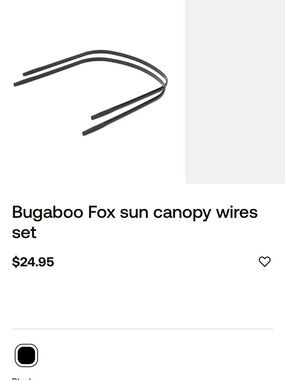 Bugaboo Stroller Fox Cameleon Lynx Sun Canopy Wires Set